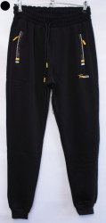 Спортивные штаны мужские на флисе (black) оптом 50218673 03-27