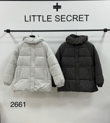 Куртки зимові жіночі (темно-сірий) оптом Little Secret