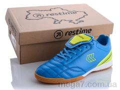 Футбольная обувь, Restime оптом Restime DW020313 sky blue-navy-lime