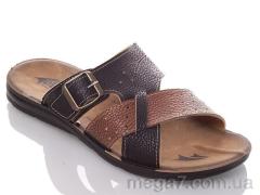 Шлепки, DeMur оптом M6835 black-camel
