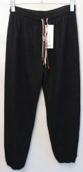 Спортивные штаны женские CLOVER на меху (black) оптом 62931504 B662-46