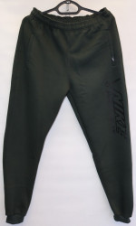 Спортивные штаны мужские на флисе (khaki) оптом 60243987 03-13