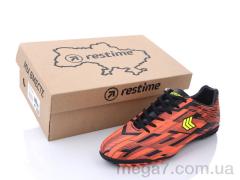 Футбольная обувь, Restime оптом DMB21419-1 black-orange