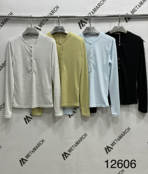 Лонгсливы женские (черный) оптом 23461987 12606-48