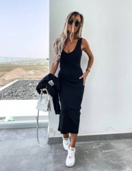 Сукні жіночі (2-ка) (чорний) оптом SAFINA, Osta Brend 