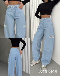 Джинсы женские VONNAVI БАГГИ оптом 90431256 849-349