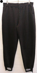 Спортивные штаны женские БАТАЛ на флисе (черный) оптом Турция 54273891 322-13
