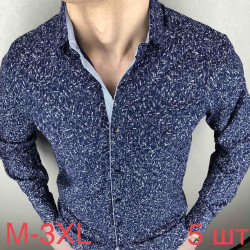 Рубашки мужские PAUL SEMIH (темно-синий) оптом 42593601 02-5