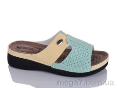 Шлепки, Sali-2 оптом 209-04 зелено-жовтий