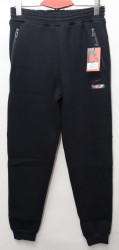 Спортивные штаны мужские на флисе (dark blue) оптом 40728196 QA-27-36