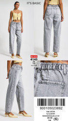 Джинсы МОМЫ ПОЛУБАТАЛ женские оптом 75264893 4145-0-8