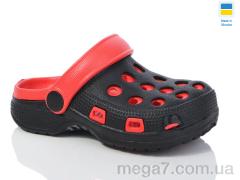 Кроксы, Lot Shoes оптом H-7 чорно-червоний