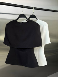 Топы женские (2-ка) (черный) оптом 20839641 401-92