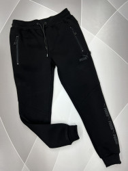 Спортивные штаны мужские на флисе (черный) оптом Турция 41785392 01-2