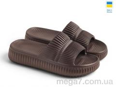 Шлепки, Rai shoes оптом ДС79 шоколад