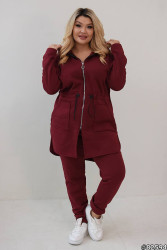 Спортивні костюми жіночі на флісі ПОЛУБАТАЛ оптом FASHION COTTON