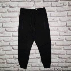 Спортивные штаны подростковые с начесом (black) оптом 24651083 2314-2