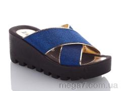 Шлепки, DeMur оптом W26-W777-19 blue-gold
