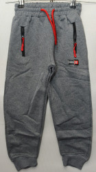 Спортивные штаны детские на флисе (gray) оптом 83410756 02-33