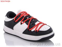 Кроссовки, QQ shoes оптом BK75 white-black old