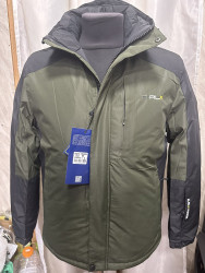 Куртки зимние мужские RLX (черный-хаки) оптом 31057694 1028-9