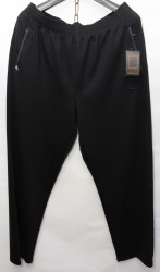 Спортивные штаны мужские БАТАЛ (black) оптом 38427159 QD-5-5