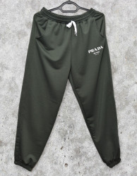 Спортивные штаны женские БАТАЛ (темно-зеленый) оптом 06178432 01-1