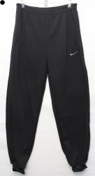 Спортивные штаны мужские БАТАЛ на флісі (black) оптом 48319572 03-18