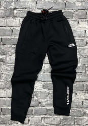 Спортивные штаны мужские на флисе (black) оптом 68401793 01-1