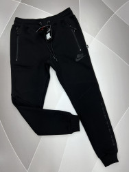 Спортивные штаны мужские на флисе (черный) оптом 70194356 05-21
