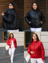 Куртки демісезонні жіночі БАТАЛ (червоний) оптом