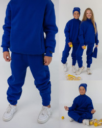 Спортивные костюмы юниор с начесом (синий) оптом 36519842 1536-9