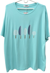 Футболки женские БАТАЛ оптом 43129805 9021-126