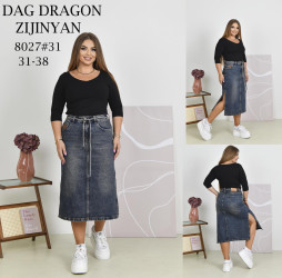 Юбки джинсовые БАТАЛ женские оптом DRAGON 51430629 8027-31-6