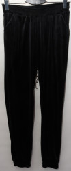 Спортивные штаны женские БАТАЛ (black) оптом 75320189 01-7