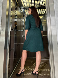 Сукні жіночі БАТАЛ (зелений) оптом Аnna proskuryna