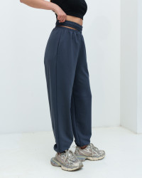 Спортивные штаны женские (серый) оптом 94705183 Б-89-28