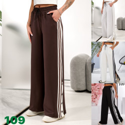 Спортивные штаны (белые) женские оптом 40251873 109-207