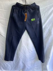 Спортивные штаны мужские БАТАЛ на флісі (black) оптом 04381726 А11-3