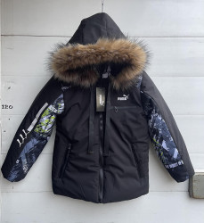 Куртки зимние подростковые (черный) оптом 58930617 03-5