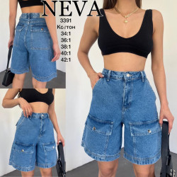Шорты джинсовые женские NEVA оптом 68094251 3391-56