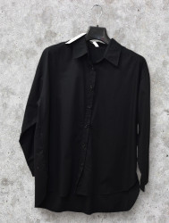 Рубашки женские BASE БАТАЛ (черный) оптом 89756314 C7530-35