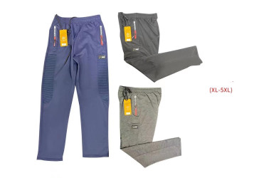 Спортивные штаны мужские на байке (серый) оптом 07429358 02-6