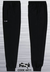 Спортивные штаны мужские на флисе (black) оптом 01357869 4411-31