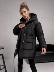 Куртки зимние женские (черный) оптом 92048371 10268-3