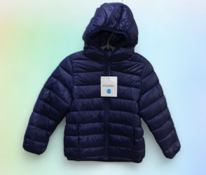 Куртки демисезонные детские (девочка, темно-синий) оптом 17589630 2662-32