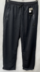 Спортивные штаны мужские БАТАЛ (black) оптом 31625907 7070-10