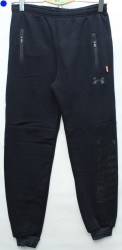 Спортивные штаны мужские на флисе (dark blue) оптом 17463280 007-25