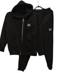 Спортивные костюмы женские на флисе БАТАЛ оптом 86295174 01-13