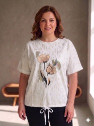 Футболки женские ПОЛУБАТАЛ оптом 50196378 25067-147